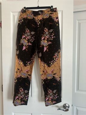 Scotch & Soda Black Floral Trim Brown Lined Jacket